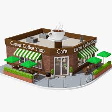 Also, we have a light soup and sandwich menu. Corner Coffee Shop Interior Exterior By Formd 3docean