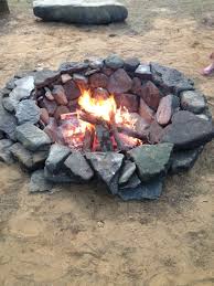 Fire Pit Made From Creek Rocks Outside Fire Pits Outdoor Fire Pit Fire Pit Landscaping