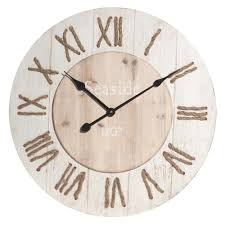Horloge En Sapin Effet Blanchi D 61cm Damgan Maisons Du Monde Horloge