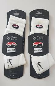 Vtg 90 S Nike Tiger Woods Golf Crew Socks 2 Pairs Tw Dri Fit Og Rare Uk 7 5 11 5 Tiger Woods Woods Golf Nike