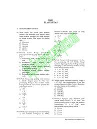 Dan rasio (perbandingan) antara tekanan dan regangan ini, kita namakan modulus elastisitas (elastic modulus). Contoh Soal Pilihan Berganda Modulus Elastisitas Beserta Pembahasan