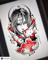 3 949 Likes 10 Comments Best Tattoos Drawings Tattoo Anime Ink On Instagram Repost Ink Y Itachi Uchiha Art Itachi Uchiha Naruto Sketch
