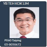 Pengkalan aor :01 simpang lama :02 simpang baru :03 jalan simpang :04 jkr :05 larut tin :06 air kuning :07 changkat jering :08 jelutong :09 bukit gantang :10 cheh :11. Public Representative Pdt Taiping E Tanah Perak