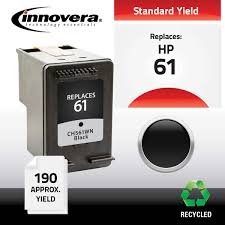 A standard hp 61 black ink cartridge prints 190 pages. Innovera Remanufactured For Hp 61 Black Ink Cartridge 2 Pack