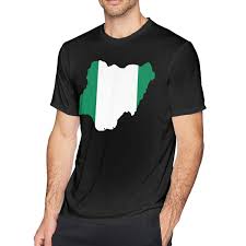 Amazon Com Mens Short Sleeve Crew Neck T Shirt Nigeria Map
