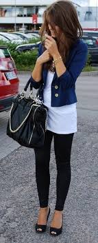 Black White And Navy Blue Outfits Black White And Blue Street Style Fashion Style My Style