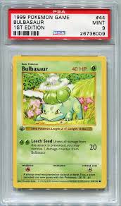 Bulbasaur pops up when you open the pokeball! Pokemon Individual Cards Bulbasaur Pokemon Card 44 102 Mint Woodland Resort Com