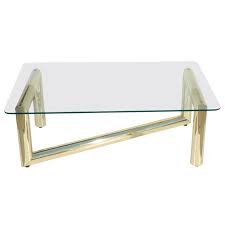 1980 S Tubular Brass Glass Coffee Table Attributed To Karl Springer 600 Contact Me For An Appointment Brass Coffee Table Coffee Table Gold Coffee Table