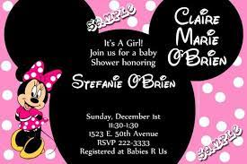 Minnie Mouse Ears Baby Shower Invitations One Picture Pink Minnie Mouse Baby Shower Minnie Mouse Invitations Baby Shower Invitation Wording