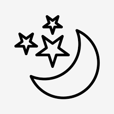 Vector Moon And Stars Icon Moon Clipart Black And White Moon Icons Moon Png And Vector With Transparent Background For Free Download Moon Icon Star Background Star Art
