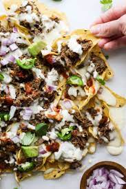Spicy Shredded Beef Nachos Recipe Nachos Beef Nachos Recipe Beef Vegetable Side Dishes