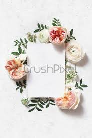 Imagenes de marcos para decorar hojas blancas. Boda Femenina Cumpleanos Maqueta De Escena En Blanco Papel Foto De Stock Crushpixel