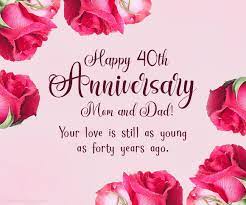 Happy 40th anniversary happy 40th anniversary quote for wife. 40th Anniversary Wishes Ruby Wedding Anniversary Wishesmsg