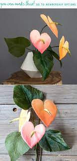 Diy Paper Anthurium And Leaves With Realistic Texture Paper Flowers Diy Paper Plants Paper Roses