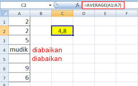 Mencari Rata Rata Dengan Ms Excel