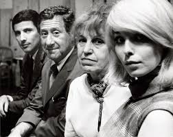 Publicity photo of Burt Convy, Jack Gilford, Lotte Lenya, and Jill Haworth  from the stage production Cabaret.