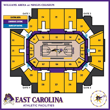 Seating Chart Williams Arena At Minges Coliseum