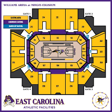 seating chart williams arena at minges coliseum