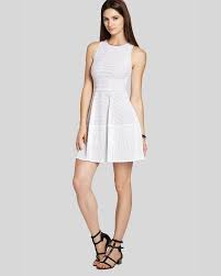 Bcbgmaxazria White Bcbg Dress Cassandra A Line Lace S Small Eyelet Perforated Dresses Bcbgmaxazria Dresses Designer Outfits Woman