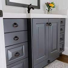 Vanity Paint Color Vanity Paint Color Peppercorn By Sherwin Williams Painted Vanity Bathroom Bathroom Cabinet Colors Painted Vanity