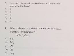 Check spelling or type a new query. How Many Unpaired Electrons Does A Ground State Atom Chegg Com