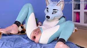 Latex Fursuiter Girl Play With Huge Toys - XVIDEOS.COM