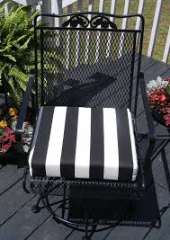 Black And White Bench Seat Cushion Indoor Outdoor Universal Foam Seat Cushion With Ties Black And White Stripe Choose Size Foam Thickness 2 Or 3 White Patio Furniture White Outdoor Furniture Outdoor Furniture Cushions