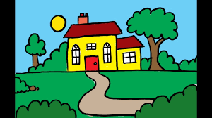 The house was designed by javier senosiain who drew inspiration from the nautilus. How To Draw And Color A House With A Garden Art For Kids How To Colour Youtube