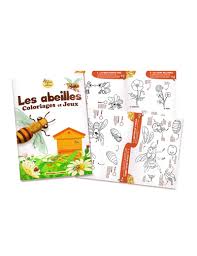 Capsules dessin abeille et ruche en pack. Cahier De Coloriage Et Jeux Pour Enfant La Ruche Des Abeilles