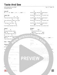 Taste And See Chords Covenant Worship Praisecharts