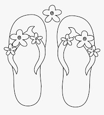 F 36 Flower Flip Flops Printable Flip Flop Coloring Pages Hd Png Download Transparent Png Image Pngitem