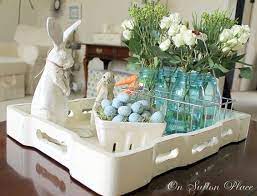 Welcome Spring Early Spring Colors Flowers More On Sutton Place Easy Easter Decorations Farmhouse Easter Decor Spring Easter Decor