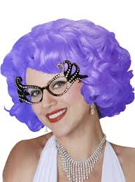 Aussie Icon Dame Edna Purple Wig