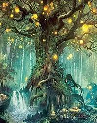 Magic Tree Landscape Paint By Number Numeral Paint Fantasy Art Landscapes Fantasy Tree Fantasy Forest
