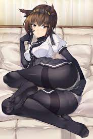 Fondos de pantalla : Anime, Chicas anime, cama, pantys, dibujos animados,  Colección Kantai, Cabello negro, ropa, Hatsuzuki KanColle, pierna, Mangaka  1185x1754 - darkflemish - 311058 - Fondos de pantalla - WallHere