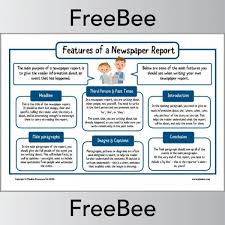 Mentioned in the newspaper report. Features Of A Newspaper Report Poster Newspaper Report Teaching Free Math Lessons