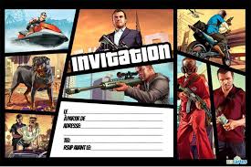 Invitation Anniversaire Grand Theft Auto 123 Cartes Invitation Anniversaire Invitation Anniversaire A Imprimer Invitation Anniversaire Gratuite