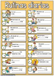 Rutinas Diarias Las Horas Interactive Worksheet In 2020 Time Worksheets Daily Routine Worksheet English Worksheets For Kids