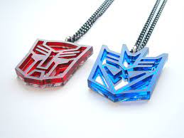 Transformers Necklaces Optimus Prime And Megatron Friendship Necklace Themed Jewelry Transformers Optimus Prime