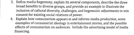 A group of the ruling class, so to speak, which have direct influence and authority over the citizens of our nation. Solved Define Media Hegemony Explain Its Several Compone Chegg Com