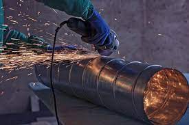 Download Arc Welding Of A Steel In Construction Site For Free Steel Fabrication Welding And Fabrication Welding