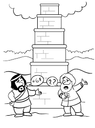 Tower of babel coloring page preschool. Coloring Pages For Kids