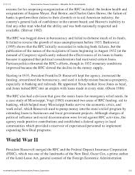 Its purpose was to facilitate economic activity by lending money in the depression. Reconstruction Finance Corporation Wikipedia The Free Encyclopedia