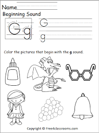 To provide correct information between people with a different language background one might use a spelling alphabet, where every letter and number is described by a word, like america for. Free Beginning Sounds Worksheet Letter G Free4classrooms