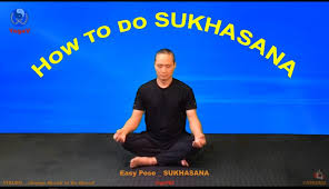Fold a thick blanket or two into a firm support about six inches high. Yoga Vb2 Easy Pose Sukhasana Basic Yoga Poses Vikudo