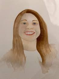 Refining granddaughter's face and mouth in oil painting