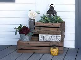 Wood Crate Boxes Front Porch Decor Wood Crate Shelves Large Wood Crates Farmhouse Wall Decor Outdoor Decor Wooden Crates Display In 2020 Front Porch Decorating Porch Wall Decor Porch Decorating