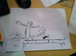 He is the tiger animal. I Have A Calculus 2 Test Tomorrow So I Draw Calvin And Hobbes Imgur