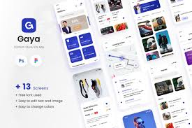Download Gaya Fashion Store Ios App Design Ui Graphic By Peterdraw Creative Fabrica PSD Mockup Templates