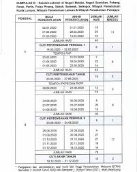 Pindaan Takwim Penggal Dan Cuti Smk Ulu Bernam Teluk Intan Ub The Best Facebook